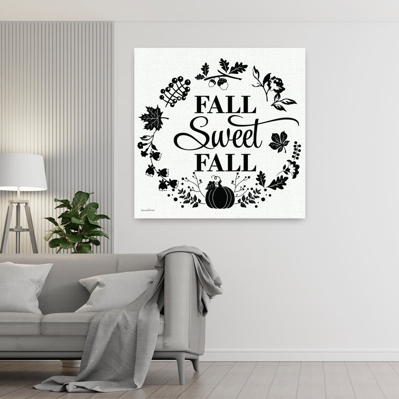 Fall Sweet Fall by Lettered & Lined - Wrapped Canvas Print, 121.92 cm H x 121.92 cm W