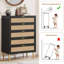 Commode 5 tiroirs Modern Farmhouse Rattan
