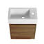 Petit meuble-lavabo flottant de 18 pouces avec lavabo simple, convenant à une petite salle de bain
