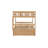 Full Over Full Rubber Wood Convertible Bunk Bed with Twin Trundle, Ladder & Guardrails-327504144