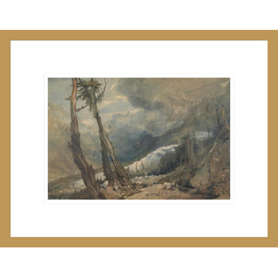 «Mer de Glace in the Valley of Chamouni Suisse» par Joseph Mallord William Turner, impression giclée encadrée