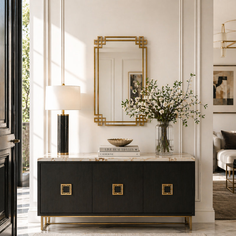 Estref Metal Rectangle Wall Mirror