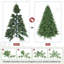 Arbre de Noël artificiel à charnière naturel non éclairé-755664718