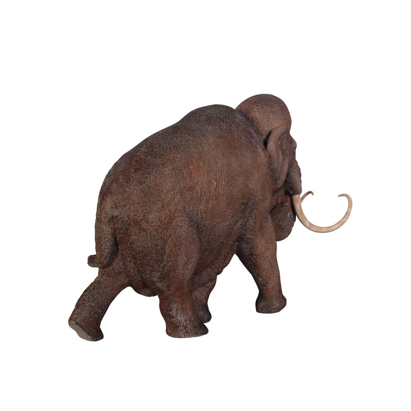 Large Brown Resin Woolly Mammoth Ice Age Statue