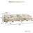 166" Oversized U-Shaped Modular Velvet 4 Seat Sectional Sofa with Ottoman, Cream-934581621