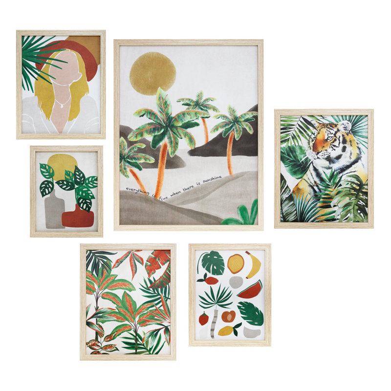 6 Piece Single Picture Frame Set on Canvas