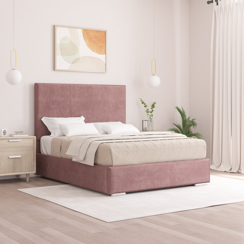 Shetye Upholstered Bed, Lilac, King (5')