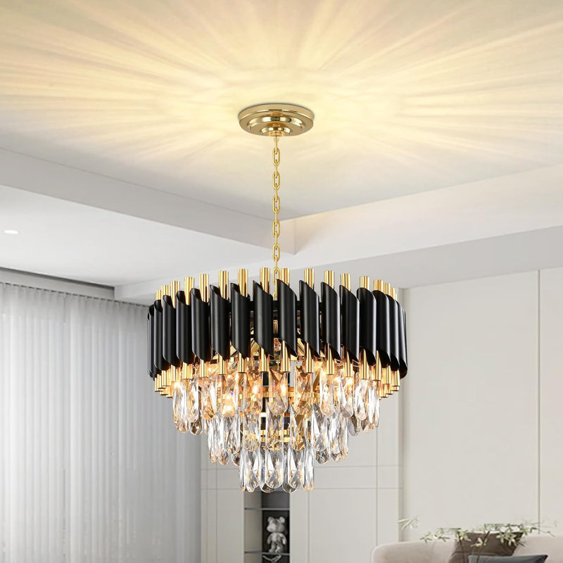 Beritan LED Chandelier, Matte Black