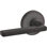 Square Passage Door Lever with Contemporary Round Rose