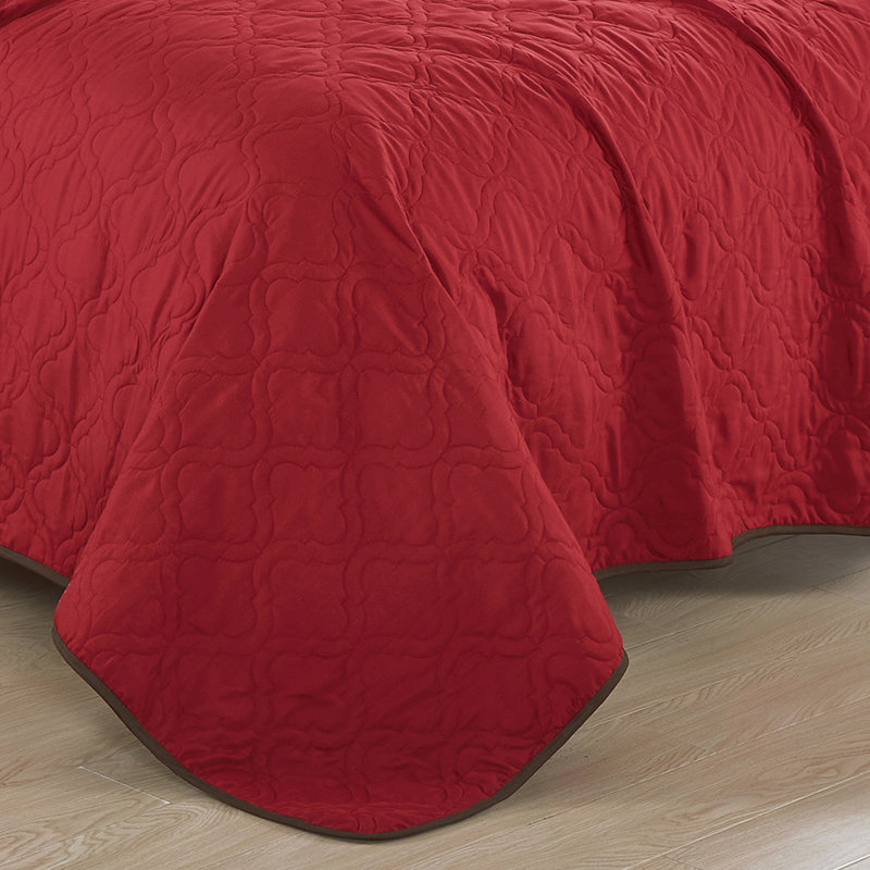 3-Piece Solid Microfiber Bedspread Set - Luxurious Solid Color Bedding Ensemble for a Comfortable Sleep Experience