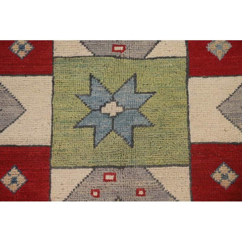 Geometric Kazak Oriental Area Rug