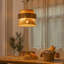 Lustre côtier 4 lumières multicolore tissé à la main à 3 niveaux avec finition laiton