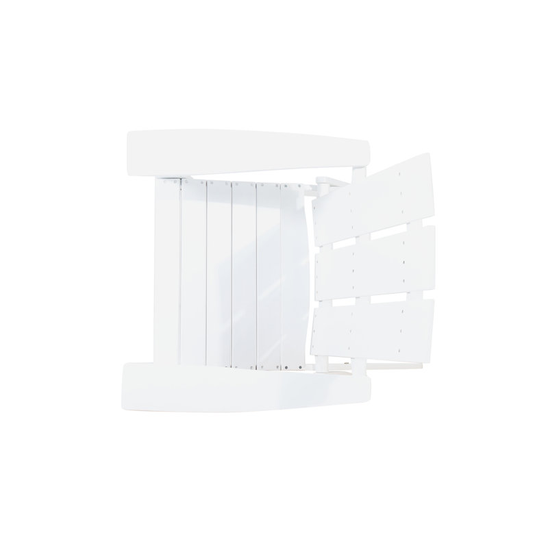 Damione Acacia Foldable Outdoor Adirondack Chair, White