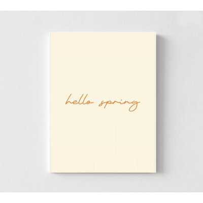 Warm Hello Spring - reproduction d'art personnalisable encadrée | Décoration saisonnière