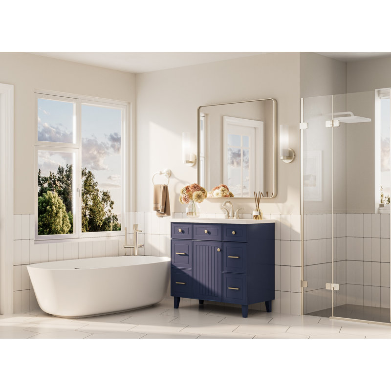 Bathroom Mirror with 1.2" Thick Aluminum Alloy Frame,Wall Mirror with Tempered Glass,Accent Mirror for Entryway,Dining Room,Bedroom