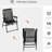 Stylish And Functional Patio Seat - Two Person Distinct Structure Vines Accent Screen Folding Chair Gray For Comfort Portable Outdoor Adventures