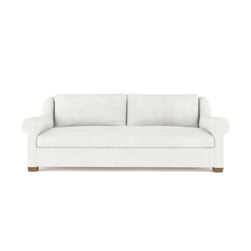 Sofa, Linen Blue Print, 32" H x 72" W x 41" D