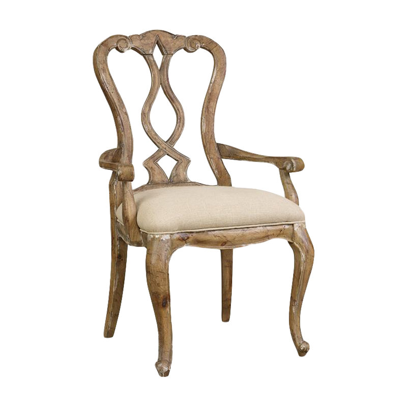 Chatelet Upholstered Arm Chair, Caramel Froth