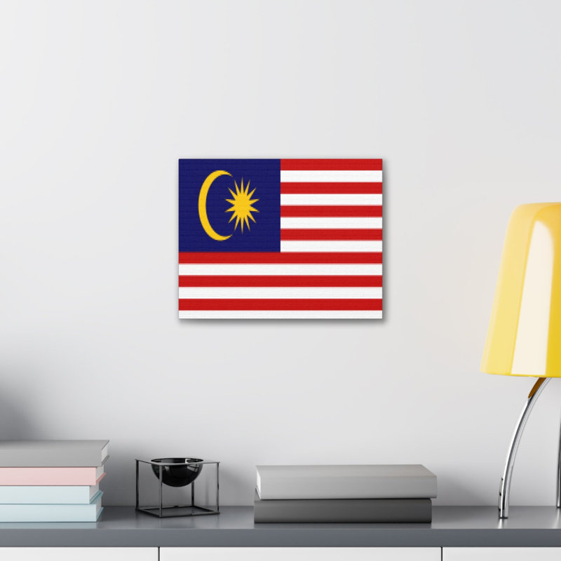 " Malaysia Country Flag " Print, 11" H x 14" W