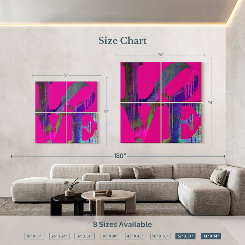Tergel Love - rose, H 57 po x l 57 po