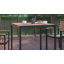 Table carrée en acier avec 4 chaises empilables en teck Agit-1908681010-1908681005