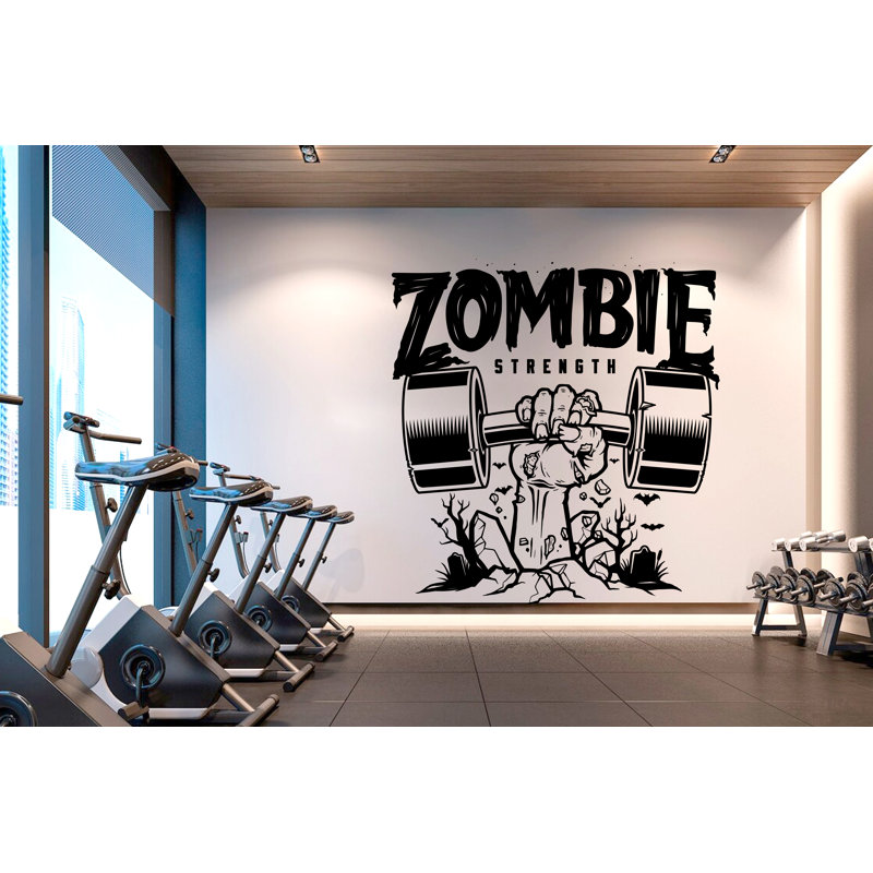 Adhésif décoratif Zombie Gym, Rose millennial, H 19 po x l 18 po