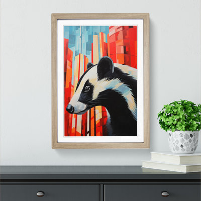 Badger Constructivism Art - Framed Print