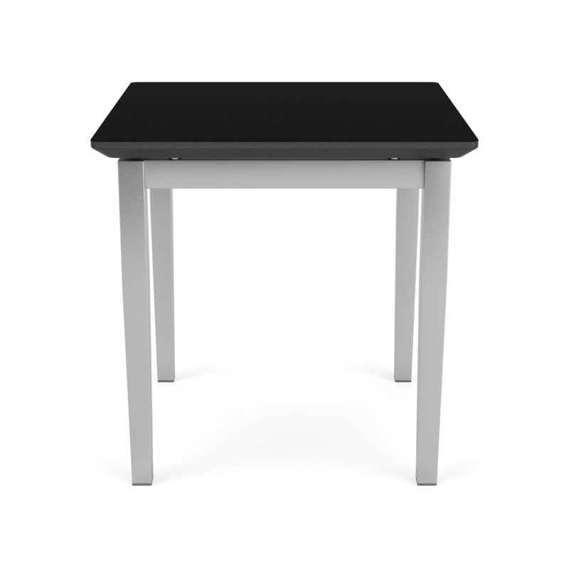 Table de bout en acier Lenox, Argent argent, Nuit noire