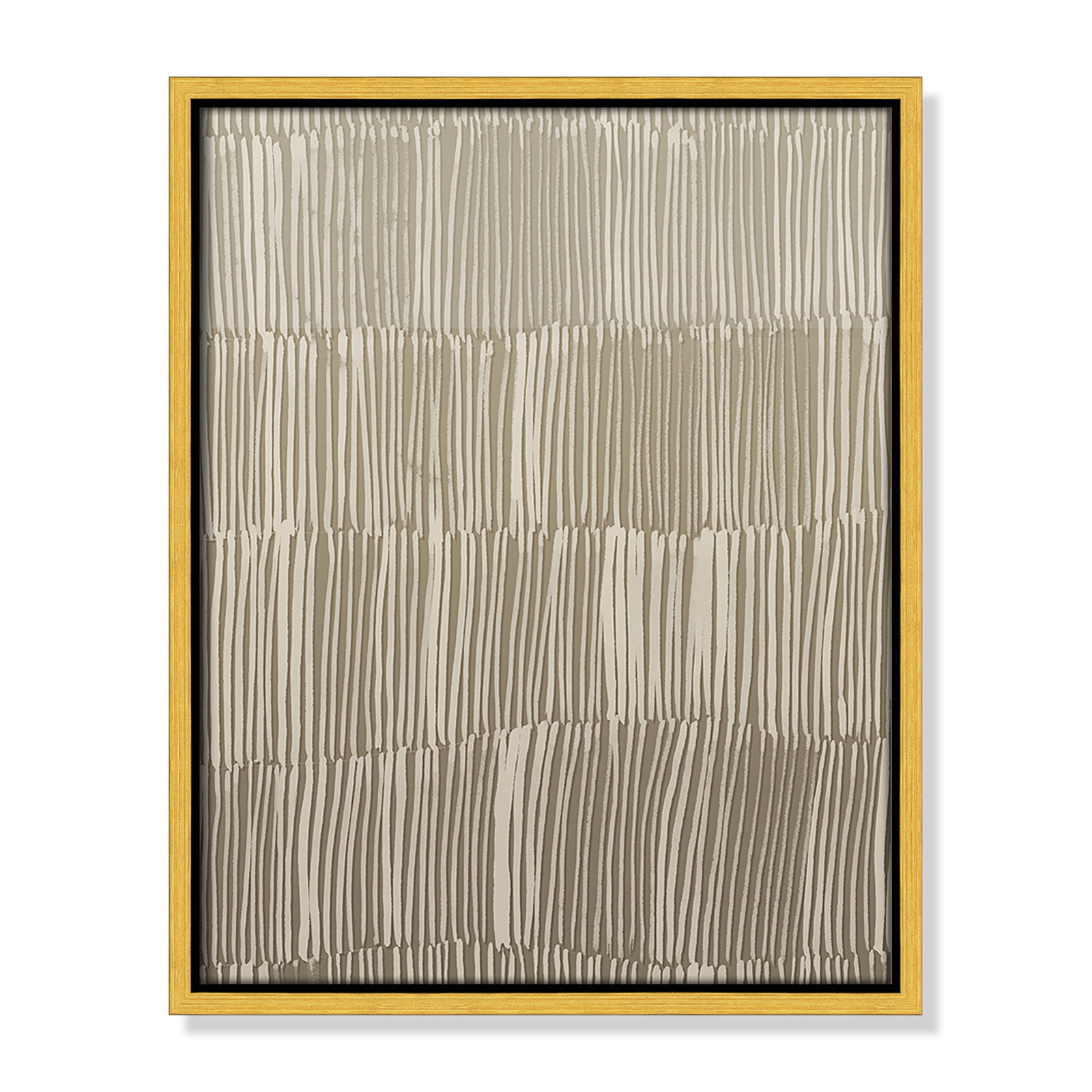 Linear Calm II Print by , 15.5" H x 12.5" W, Gold Floater