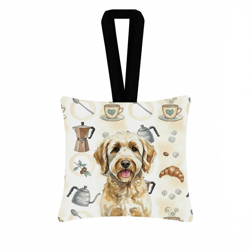 Ornement carré en tissu Labradoodle, Labradoodle