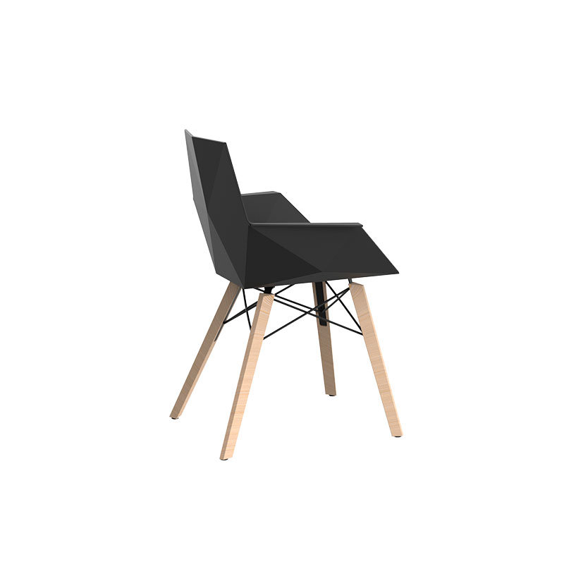 Faz Wood - Armchair - Set Of 4 - Basic/Injection, Natural, Black