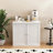 Kitchen Storage Cabinet with Double Doors and Adjustable Shelves