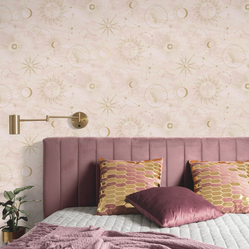 Papier peint mystique rose céleste, Rose