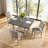5-Piece Wood Dining Table Set, Rectangular Dining Table and 4 High Back Upholstered Chair, Kitchen Table Set for Dining Room-1852714483