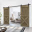 Porte de grange à panneaux et en bois avec quincaillerie d'installation-86647841-86647858