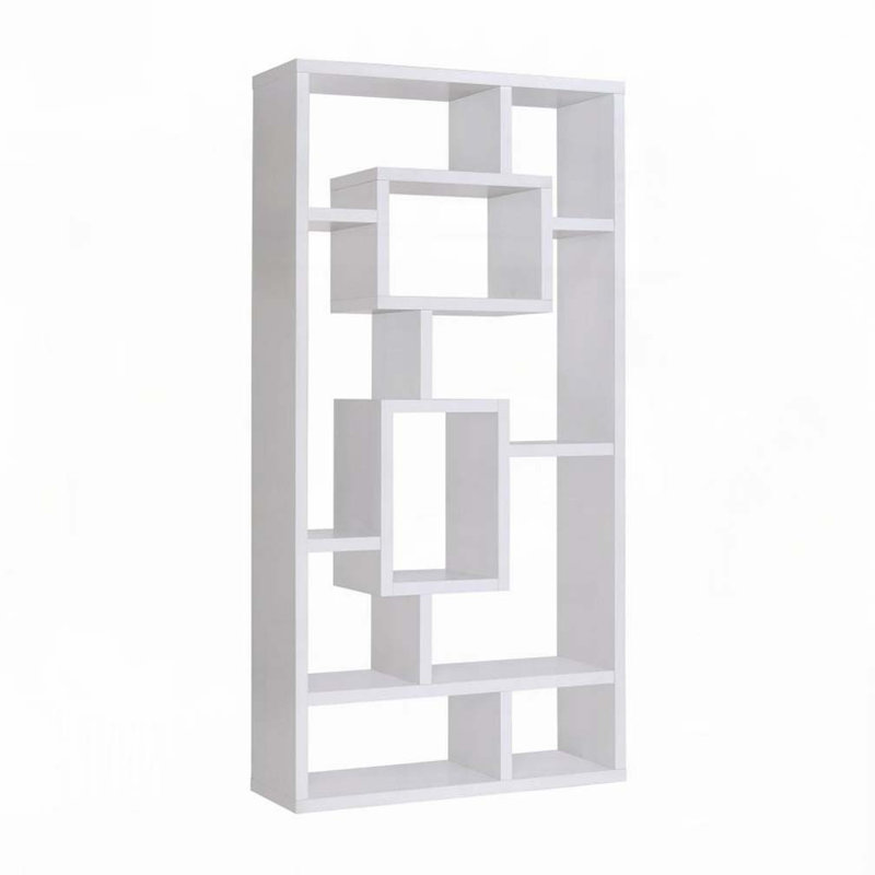 Bibliothèque rectangulaire à 10 tablettes, Blanc
