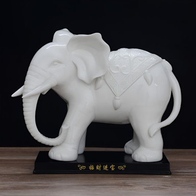 Glazed Ceramic Elephant – Sophisticated Lucky Charm For Living Spaces