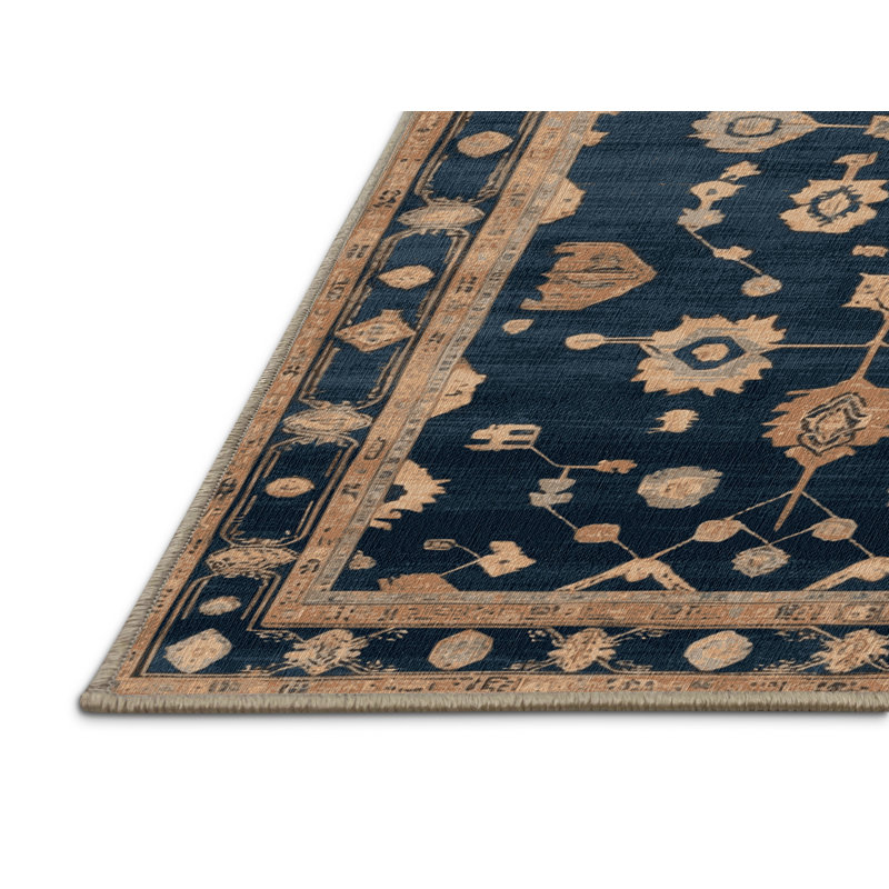Tapis brun lavable à la machine, Carré 8 pi