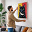 Black Cat Portrait Modern - Wrapped Canvas-1612972512-1612972522