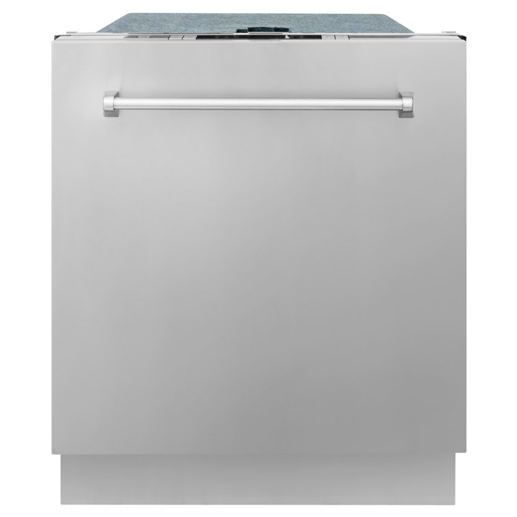 ZLINE 24 in. Fingerprint Resistant Control Dishwasher with Stainless Steel Tub and Style Handle, 52dBa