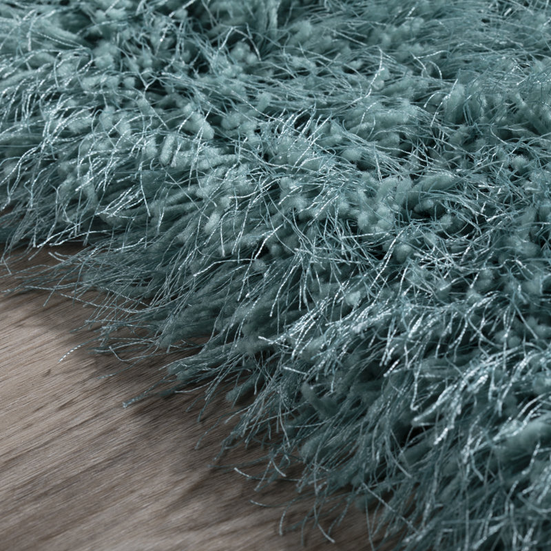 Tapis vert touffeté à la main Petrey, Rectangle 5 pi x 7 pi 6 po