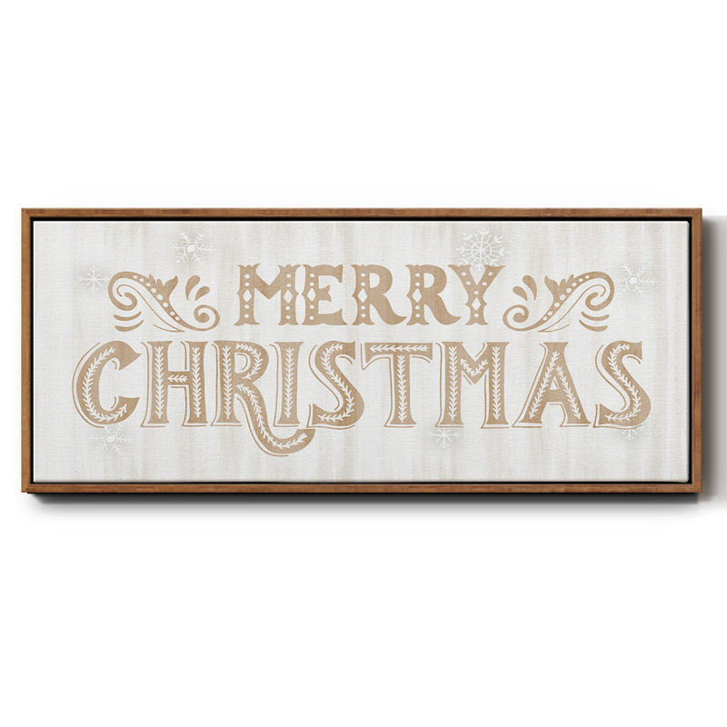 Merry Christmas - toile encadrée, H 20 po x l 50 po