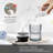 Bathroom Accessories Set, 4 PCS Glass Bathroom Set,Black Grey