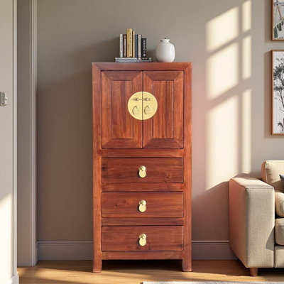 Solid  Camphor Wood Entryway Cabinet