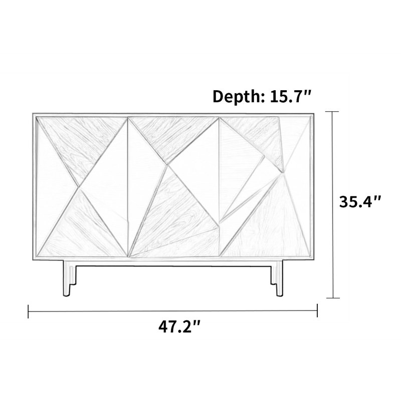 Multi-functional sideboard cabinet in living room