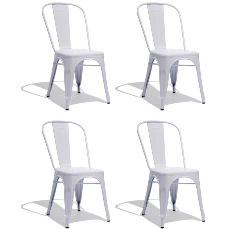 Chaise de patio empilable Hakana, Blanc