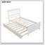 Lit plateforme avec lit gigogne, blanc