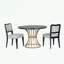 Ensemble de salle à manger rond avec 2 chaises rembourrées-94065773-94065769-94065781