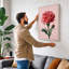 Pink Carnation Botanical - Wrapped Canvas-152179225-152179236