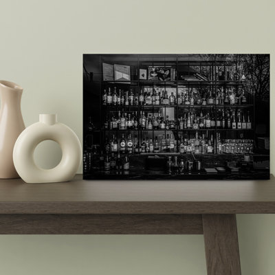 Beverages No 2 Vintage Abstract City Wall Art Print 1 Piece Wrapped Canvas Wall Art